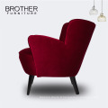 Meubles en gros de maison meubles en bois fauteuil rouge chaise canapé seau chaise